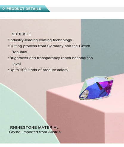 YHB Top Quality Cosmic Glass Crystal AB Moonlight Sewing Stones Flatback Sew on Rhinestones For Garment Clothes Bags