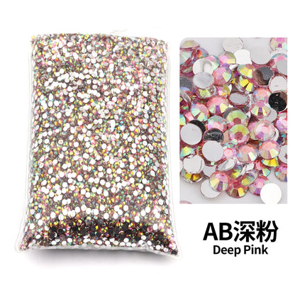 size 2mm,3mm,4mm,5mm,6mm Big Package Resin Non Hot Fix Rhinestones Bulk Wholesale Flat Crystals Nail Diy Glitters Cтразы Stone