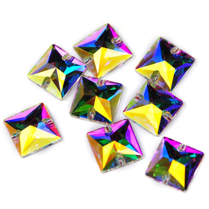 PUBRILEX Crystal AB Mix DIY Craft Supplies Needlework Sewing Gemstones Flatback Glass Strass Crystals Rhinestones For Clothing