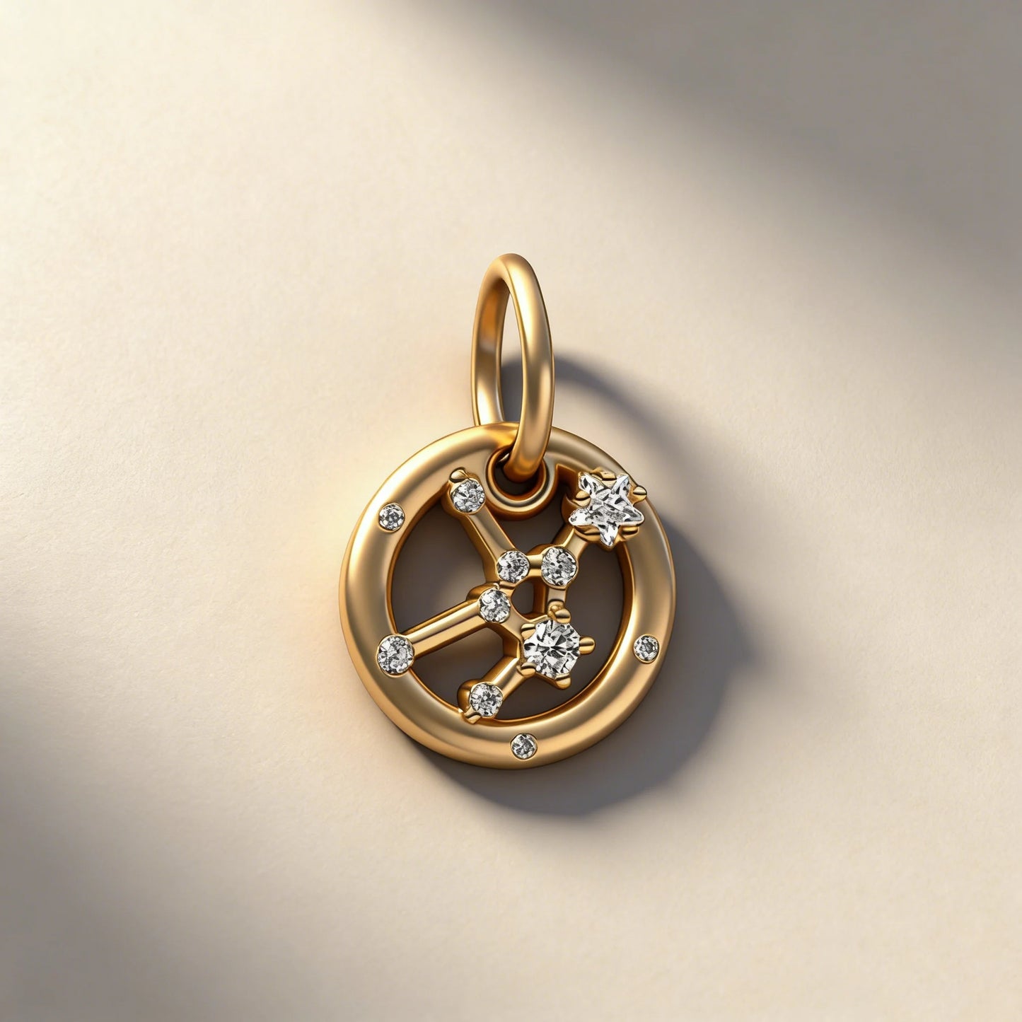 Hạt Charm Mạ Vàng Lấp Lánh 12 Cung Hoàng Đạo Mặt Dây Chuyền Hợp Vòng Tay Bạc Dạng Rắn, Vòng Cổ, Hạt Để Tự Làm Trang Sức Quà Tặng Nữ