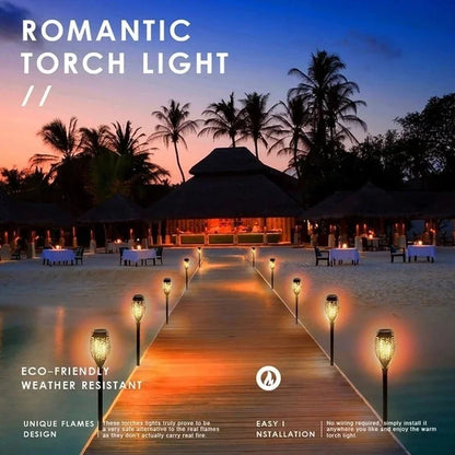 1/2/4/6/8/10Pcs Solar Flame Torch Lights Flickering Light Waterproof Garden Decoration Outdoor Lawn Path Yard Patio Floor Lamps