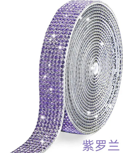 Self Adhesive Crystal Rhinestone Sticker Diamond Ribbon DIY Sticker Rhinestones Arts Crafts Car Phone Decoration Dropshipping