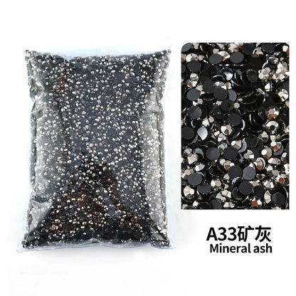 size 2mm,3mm,4mm,5mm,6mm Big Package Resin Non Hot Fix Rhinestones Bulk Wholesale Flat Crystals Nail Diy Glitters Cтразы Stone
