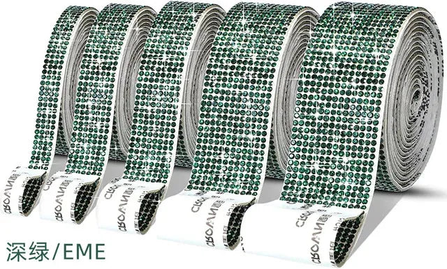 Self Adhesive Crystal Rhinestone Sticker Diamond Ribbon DIY Sticker Rhinestones Arts Crafts Car Phone Decoration Dropshipping