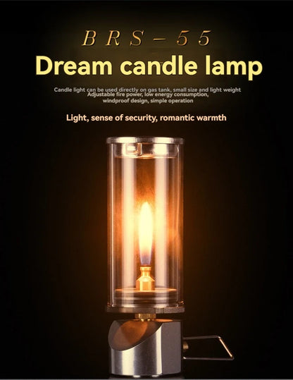 BRS-55 Dreamlike Candlelight Lamp Tent Lighting Equipment Camping Lamp Windproof Gas Candle Lamp Outdoor Camping Lights