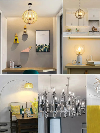 10PCS LED Candle Bulbs Light AC85-265V E14 E27 LED Candle Bulbs LED Ceiling Light Decoration LED Chandelier For Home Living Room