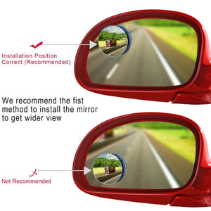 360 Degree Car Blind Spot Mirror Adjustable 2 Sides Wide Angle Exterior Automobile Convex Rear View Mirrors Parking Mirror 2Pcs