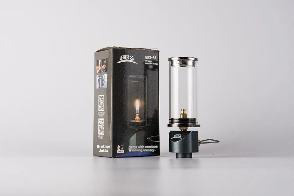 BRS-55 Dreamlike Candlelight Lamp Windproof Candle Light Gas Burner Stove Outdoor Camping Lights Tent Lighting Equipment