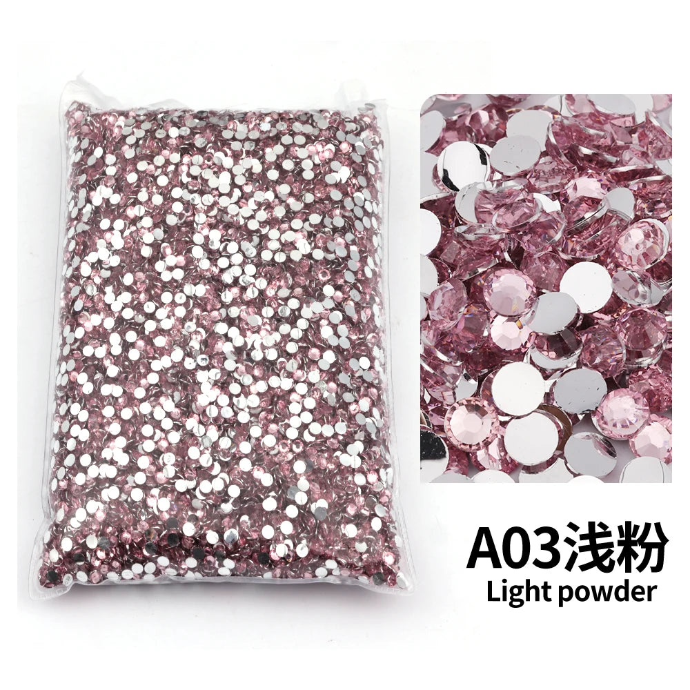 size 2mm,3mm,4mm,5mm,6mm Big Package Resin Non Hot Fix Rhinestones Bulk Wholesale Flat Crystals Nail Diy Glitters Cтразы Stone