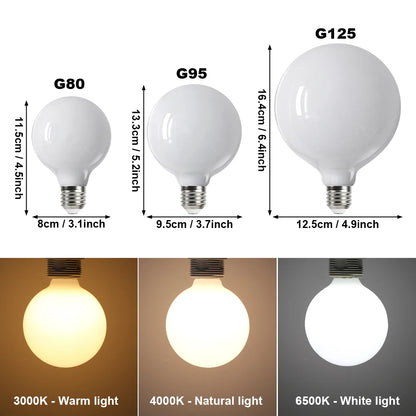 E27 LED Bulb AC 220V 110V G80 G95 G125 Energy Saving Global Light Lampada Ampoule LED Light Bulb Cold Warm White LED Lamp