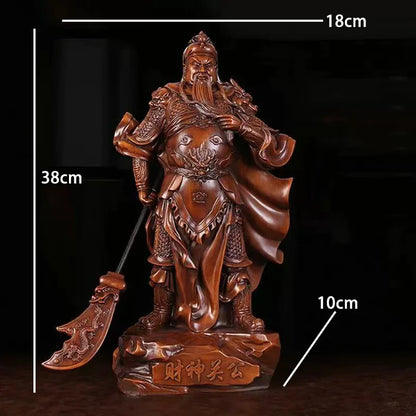 Fengshui Fortune Guan Gong Sculpture Resin Accessories Home Cabinet Figurines Decoration Office Store Guan Yu Statue Ornaments