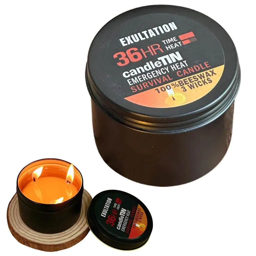 Nến Khẩn Cấp 36 Giờ 3 Bấc, Nến Sáp Ong Bền Lâu Hương Thơm Tựa Nến Sinh Tồn Cho Gia Đình Cắm Trại Câu Cá