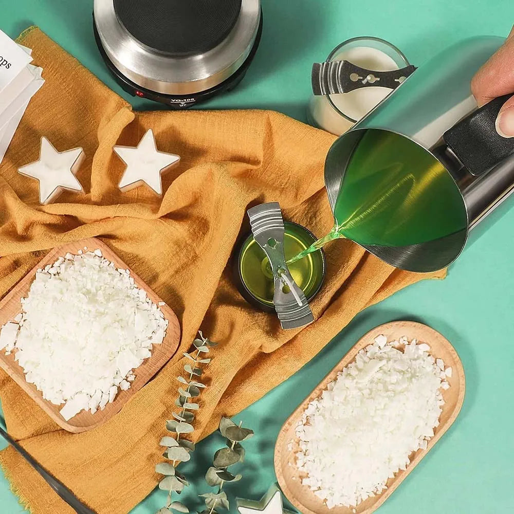 Candle Making Kits 100G Soy Wax DIY Candle Making Scented Candle Material Smokeless Candle Metal Wick Candle Holders Making