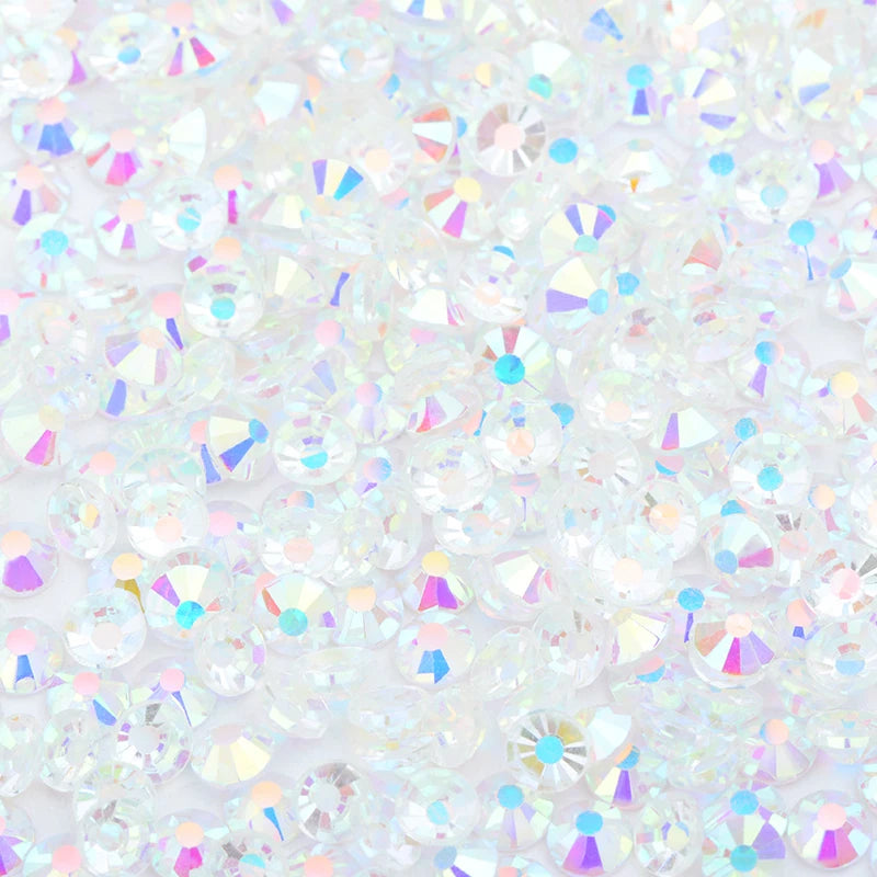 JUNAO SS3 SS4 SS5 SS6 SS8 SS10 SS12 SS16 SS20 SS30 SS40 SS50 Clear Glass Rhinestones Flatback Crystal AB Non Hotfix Strass