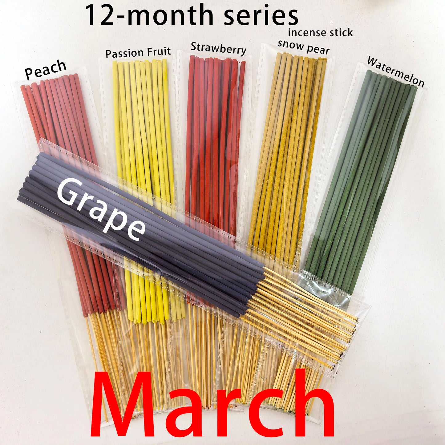 6 Sets of Approximately 126 High-Quality Incense Sticks - Including Shrubs, Lavender, Lemongrass, Dragon's Blood, Rose, Jasmine, Cherry Blossom, Suitable for Purification, Yoga Meditation, and Home Use - Perfect Gift with Lon