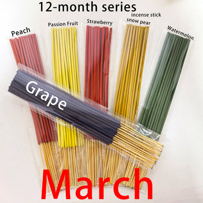 6 Sets of Approximately 126 High-Quality Incense Sticks - Including Shrubs, Lavender, Lemongrass, Dragon's Blood, Rose, Jasmine, Cherry Blossom, Suitable for Purification, Yoga Meditation, and Home Use - Perfect Gift with Lon