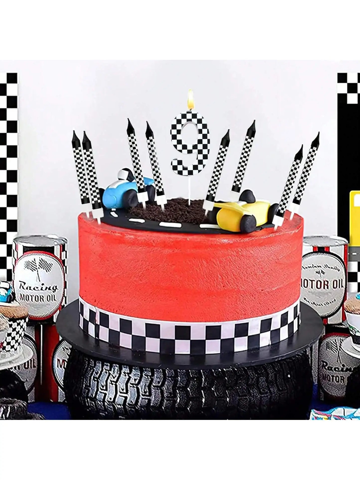 7Pcs Pixel Miner Birthday Cake Candles Topper for Pixel Theme Party Anniversary Party Video Game Party Supplies for Boys Girls