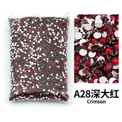 size 2mm,3mm,4mm,5mm,6mm Big Package Resin Non Hot Fix Rhinestones Bulk Wholesale Flat Crystals Nail Diy Glitters Cтразы Stone