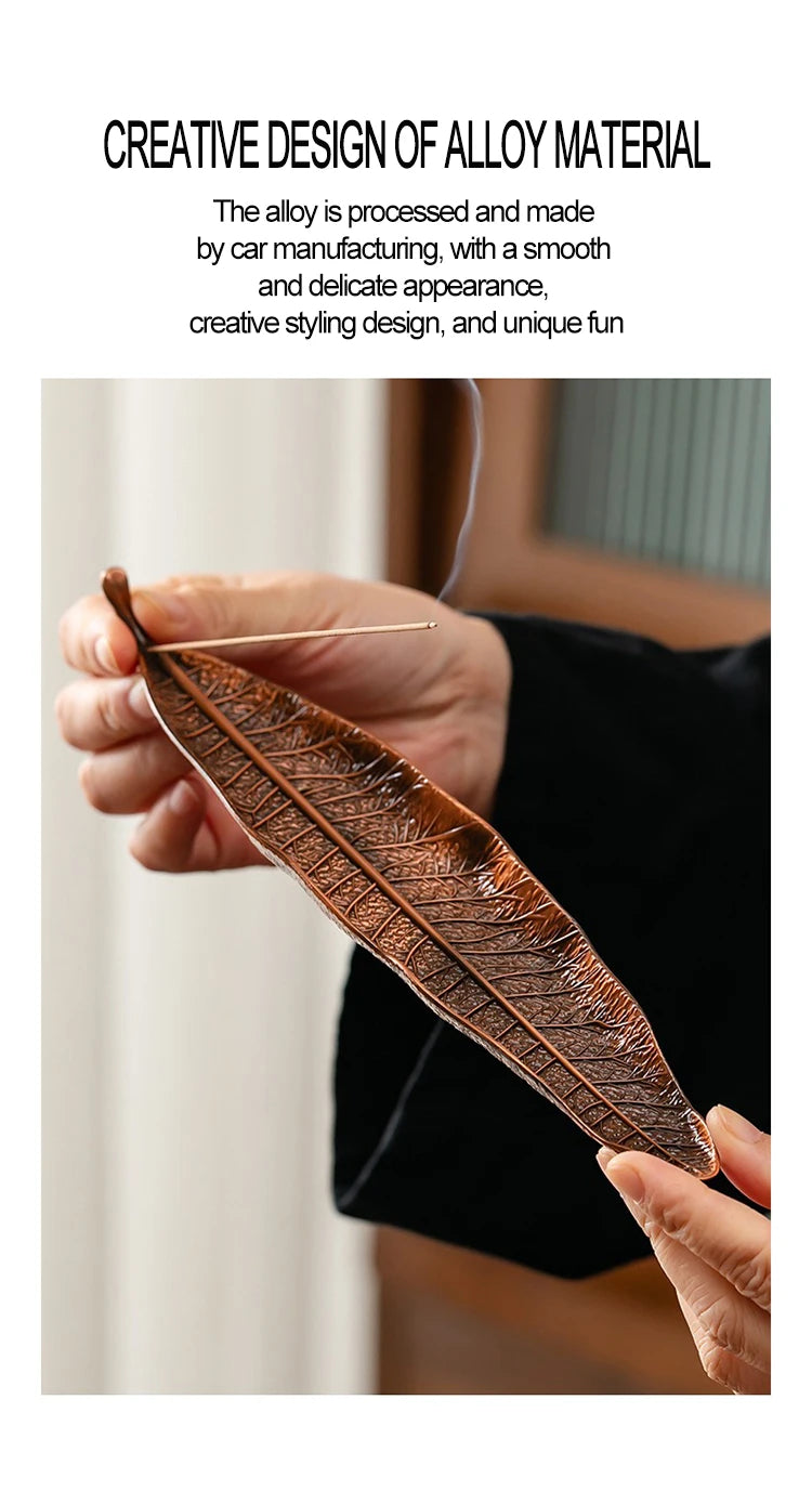 Long Leafs Censer Incense support rods Holder Ash Catcher incense stand Meditation Room Yoga insence burner Accessories XX003