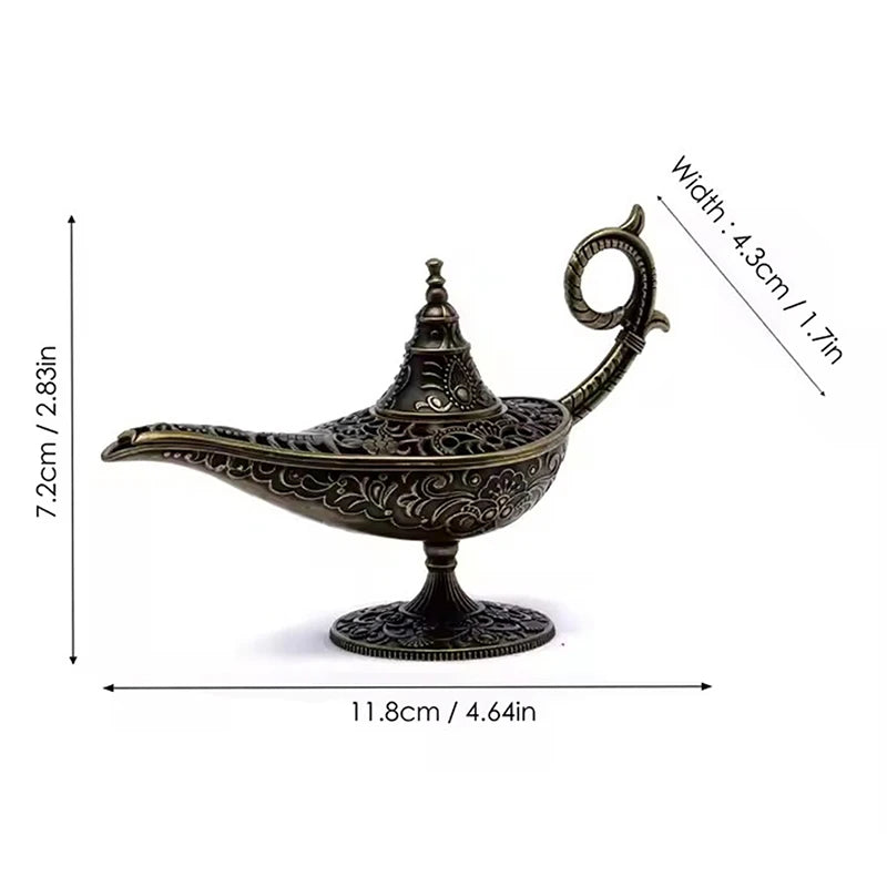 Hot Sale Antique Style Lamp Metal Incense Burner Scented & Unscented Candle Holder Home Decor Gift Arabic Incense Burner