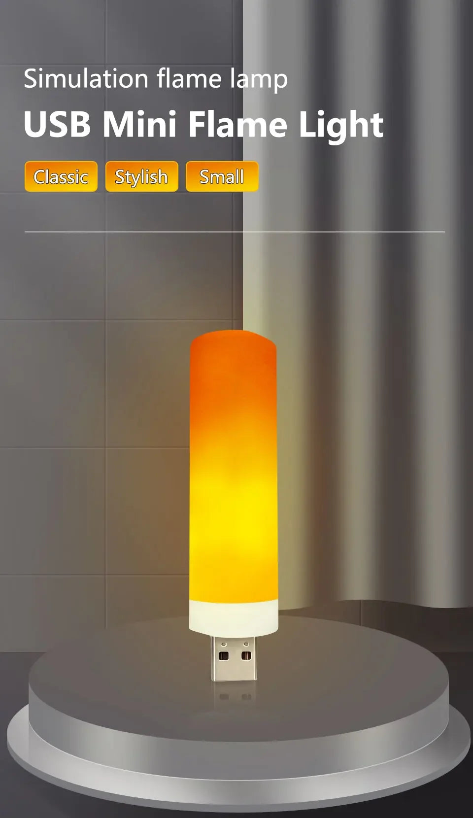 5V USB LED Flame Effect Light Bulbs USB Flame Lamp Candle Bulb Flameless Night Light Flickering Fire Bulb for Home Party Decor