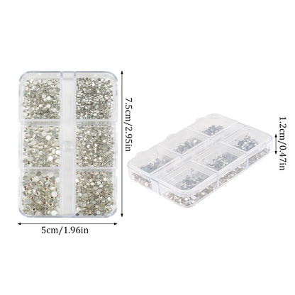 1 Box Multi-size AB Crystal Nail Rhinestones Flat Bottom Crystal Clear Diamond Gems DIY Nail Art Decorations Strass Stones