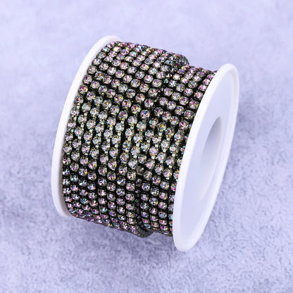 Crystal 10 Yard Rhinestones Trim Stone Cup Chain Gold Diamond Strass Decorative Applique Crystal Trimmings For Dresses