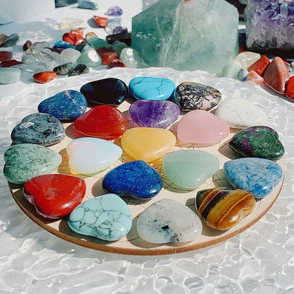 10/20/30PCS Heart Shape LOVE 20MM Natural Crystal Amethyst Agate Mineral Healing Stone Gravel Specimen Home Decoration 2025