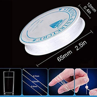 6 Rolls/1bag Elastic String for Bracelets Elastic Bracelet String Crystal String Stretch Bead Cord for DIY Jewelry Making