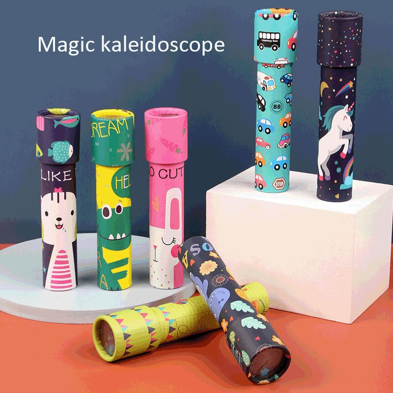 Scalable Rotation Kaleidoscope 30cm Magic Changeful Adjustable Fancy Colored World Toys For Children Autism Kid Puzzle Toy Gifts