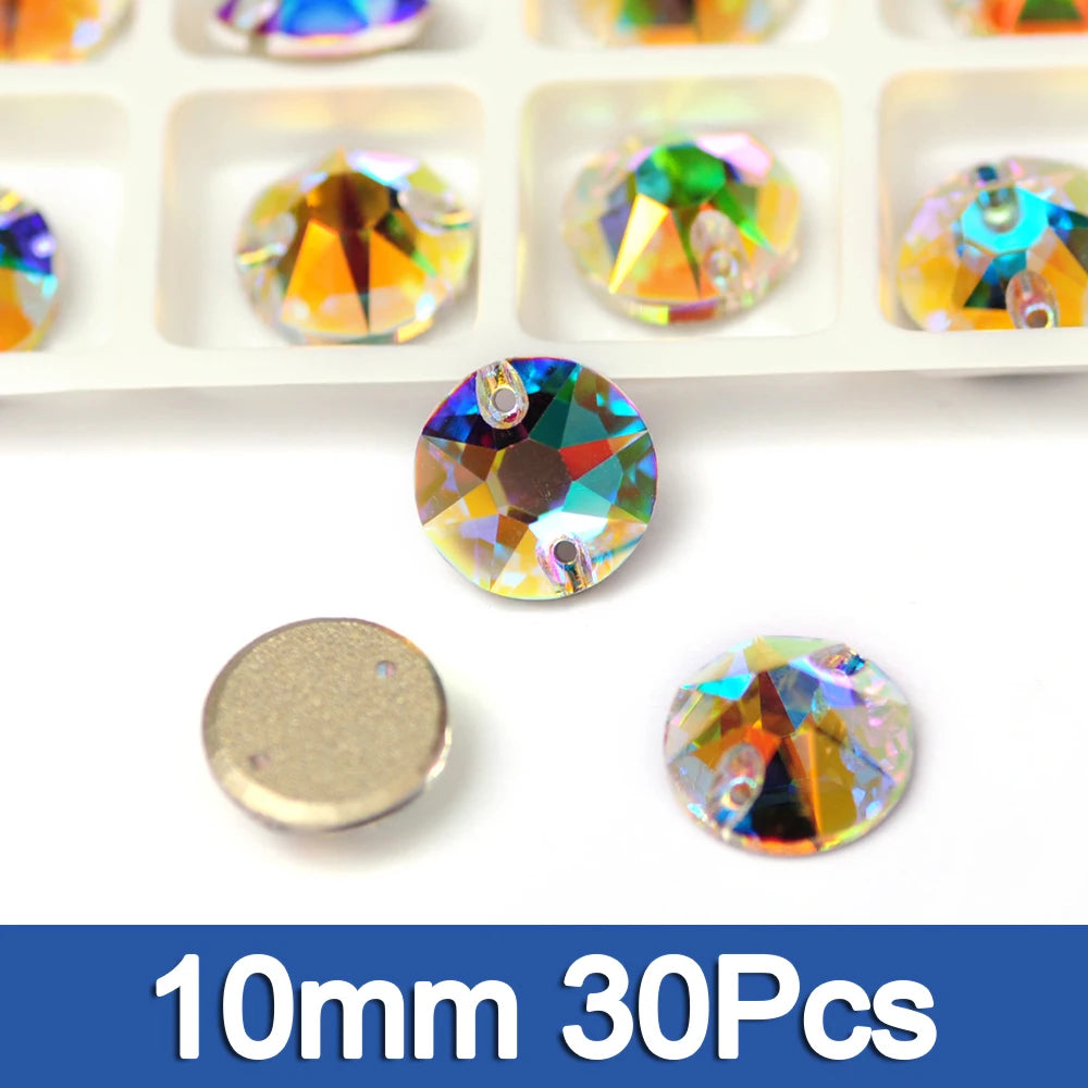 PUBRILEX Crystal AB Mix DIY Craft Supplies Needlework Sewing Gemstones Flatback Glass Strass Crystals Rhinestones For Clothing