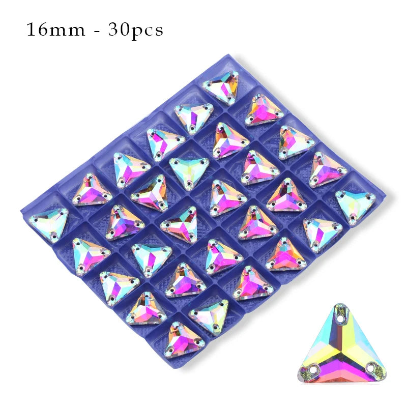 Crystal AB Ordinary Crystal Glass Sewing Rhinestones Sew On Flatback Rhinestone Wedding Dress Accessories DIY Garment Making