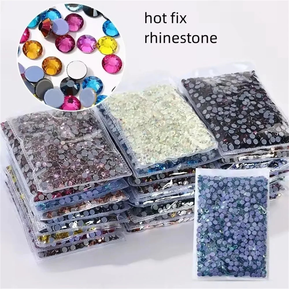 High Quality bulk Hotfix Rhinestones Ss6-ss30 Стразы Flatback Stones Glitter Crystal And Strass For Diy Nail Accessories