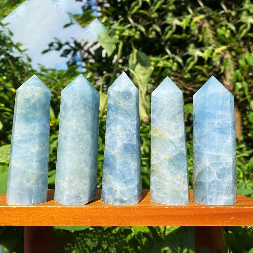 Natural Stone and Crystals Point Wand Witchcraft Rose Quartz Amethyst Home Decor Mineral Reiki Healing Stones Crafts Room Decor