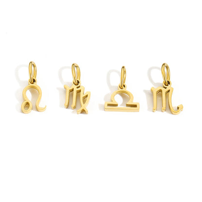 12 signes du zodiaque Pendentif Accessoires Collier Constellation en Acier Inoxydable Cadeau d'Anniversaire