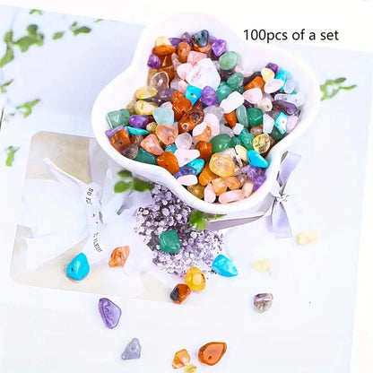 100/200pcs Natural Chips Stone Beads 5-8mm Healing Crystals For DIY Necklace Bracelet And Earrings Jewelry Making