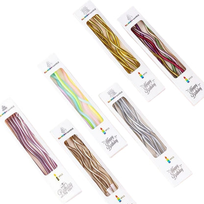 1/6boxes 15CM Curved Cake Candles Birthday Baby Shower Gender Reveal Cupcake Decorating Candle Toppers Wedding Party Decorative