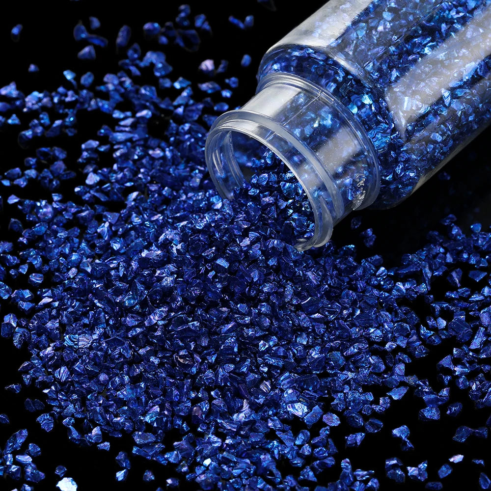 30g/Bottle Glass Crushed Stones Resin Fillings for DIY Epoxy Resin Mold Irregular Crystal Nail Art Decoration Jewelry Making
