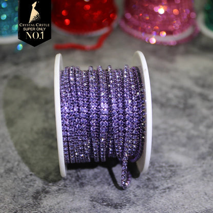 Rhinestones Chain Roll Tassel 1/10Yard Crystal Ribbon Strass Banding Sew On Gold Rhinestone Trim Strip Cup Chains For Needlework