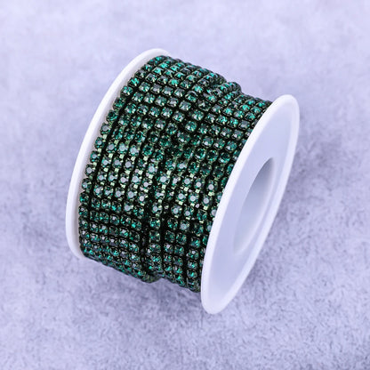 Crystal 10 Yard Rhinestones Trim Stone Cup Chain Gold Diamond Strass Decorative Applique Crystal Trimmings For Dresses