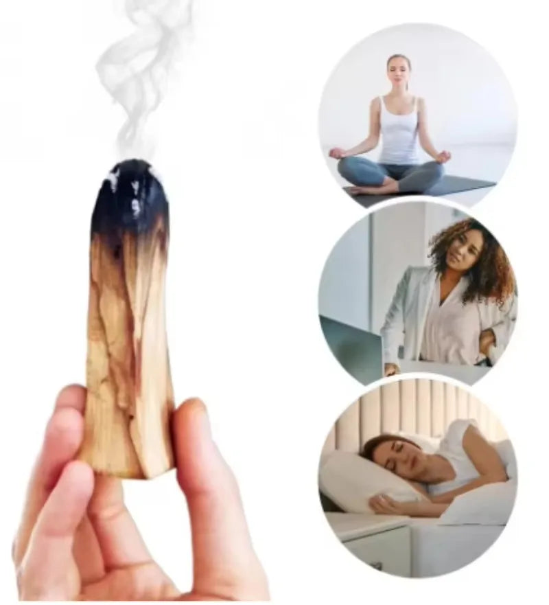 Palo Santo Natural Incense Sticks High Oil Content for Indoor Aromatherapy Refreshing Breath Meditation 10pcs