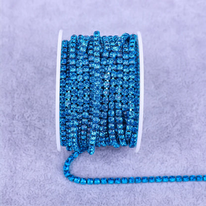 Crystal 10 Yard Rhinestones Trim Stone Cup Chain Gold Diamond Strass Decorative Applique Crystal Trimmings For Dresses