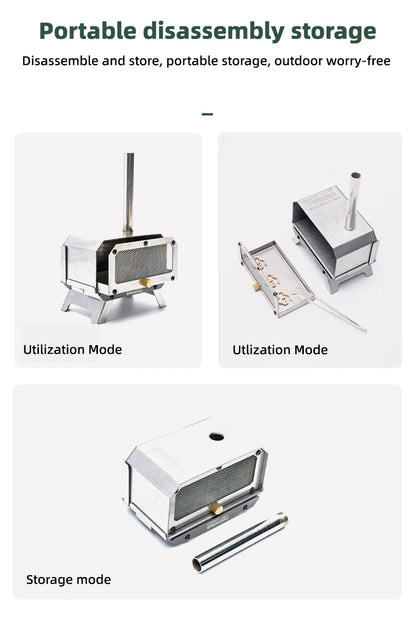 Goout Springhill Mini Woodstove Outdoor Camping Tour Incense Burner Folding Portable Stove Home Desktop Mosquito Incense Burner