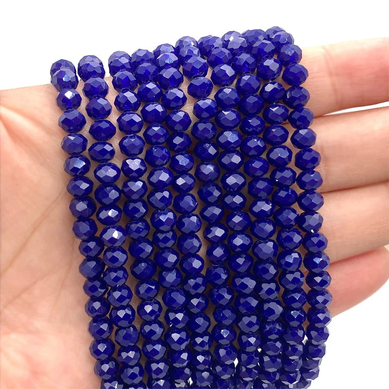Multicolor 2 3 4 6 8mm Austria Faceted Crystal Beads Loose Spacer Round Glass Beads Bracelet DIY for Jewelry Making