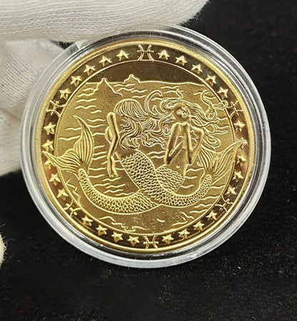 Pièce de monnaie souvenir du zodiaque de 4 cm, collection physique à collectionner, métal porte-bonheur, décorations d'intérieur antiques