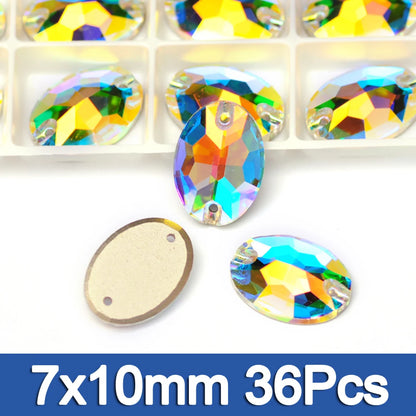 PUBRILEX Crystal AB Mix DIY Craft Supplies Needlework Sewing Gemstones Flatback Glass Strass Crystals Rhinestones For Clothing