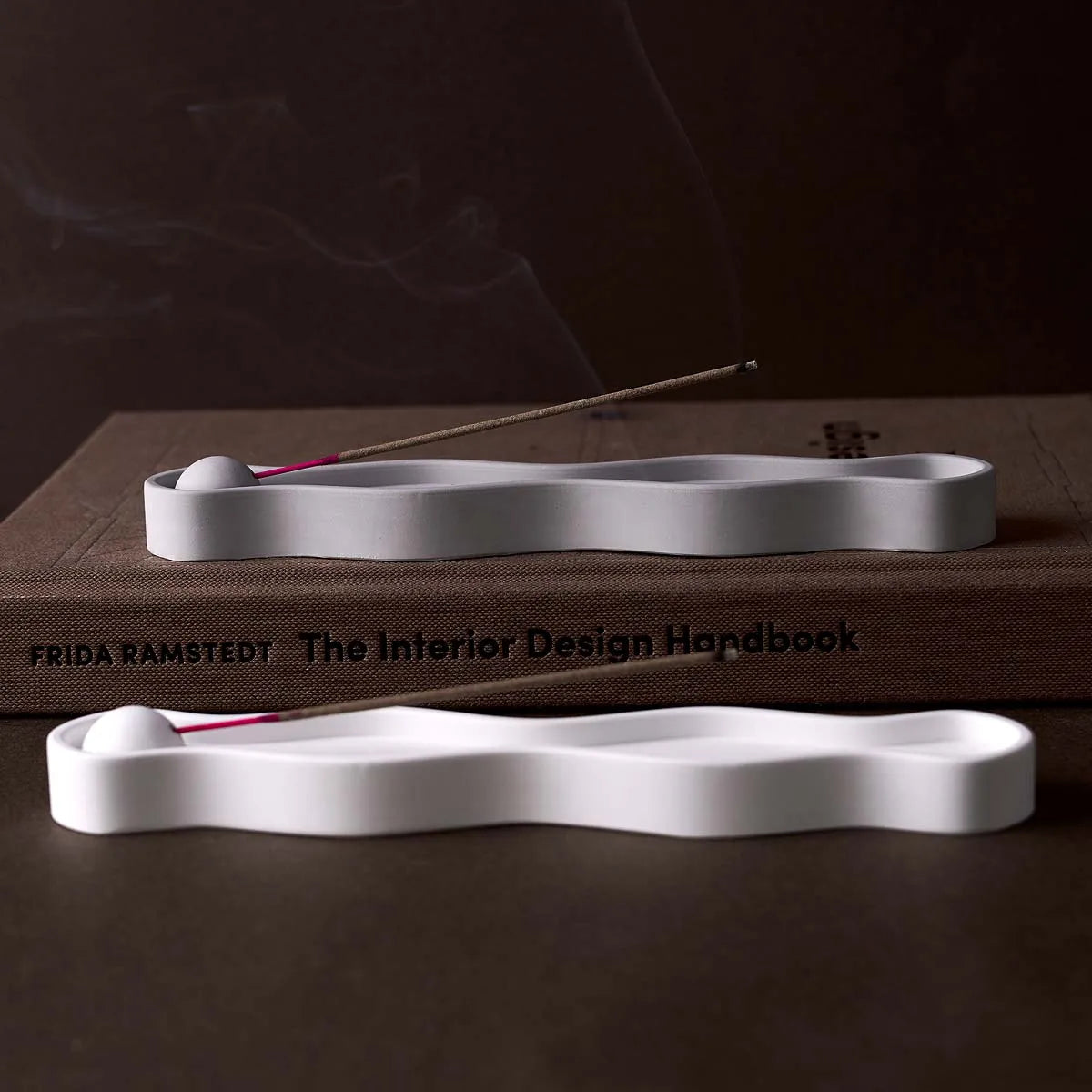 Wave Long Incense Insert Tray Silicone Mold DIY Incense Sticks Base Casting Molds Plaster Epoxy Resin Craft Making Home Decor