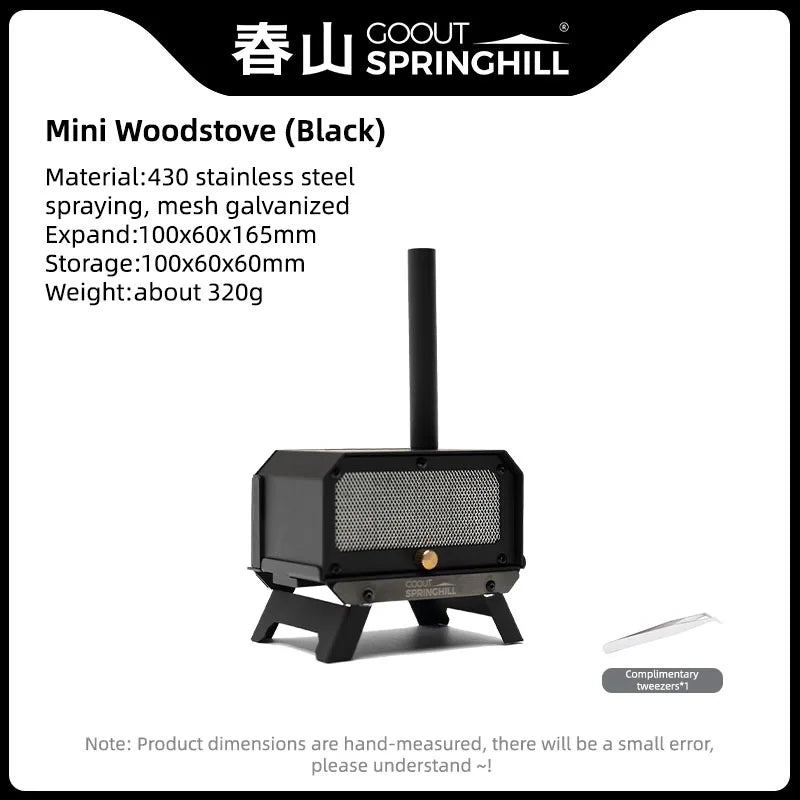 Goout Springhill Mini Woodstove Outdoor Camping Tour Incense Burner Folding Portable Stove Home Desktop Mosquito Incense Burner