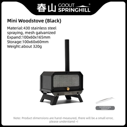 Goout Springhill Mini Woodstove Outdoor Camping Tour Incense Burner Folding Portable Stove Home Desktop Mosquito Incense Burner