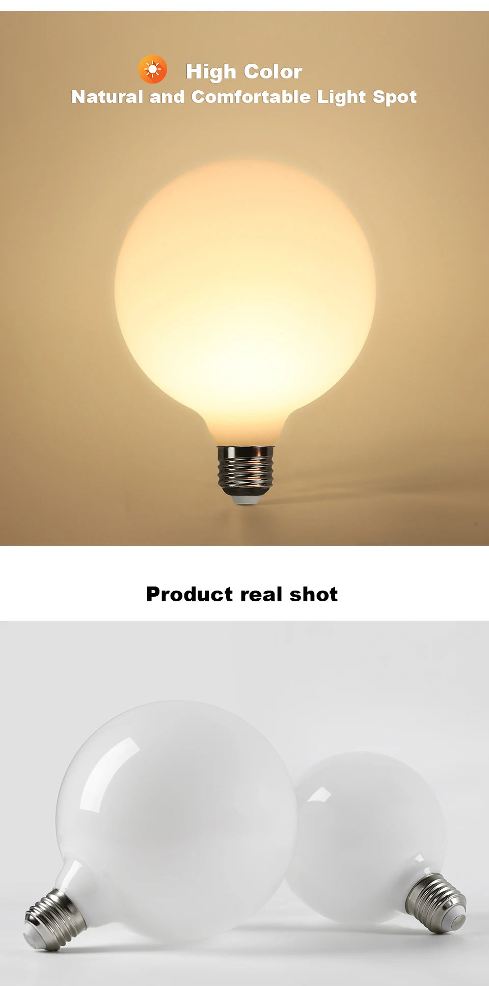 E27 LED Bulb AC 220V 110V G80 G95 G125 Energy Saving Global Light Lampada Ampoule LED Light Bulb Cold Warm White LED Lamp